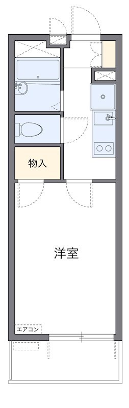 ＨＡＲＵ 102号室 間取り