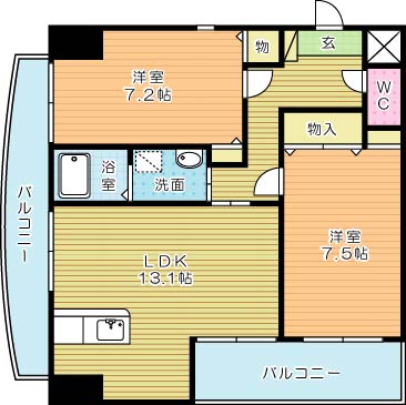 サンシャインポート中井  503号室 間取り