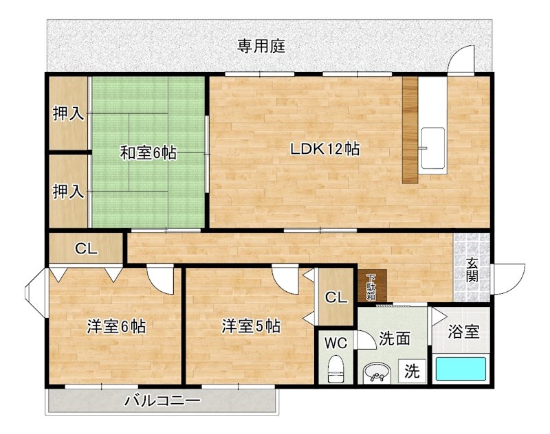 カメリアⅡ 101号室 間取り