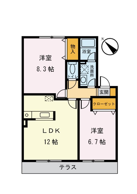 ドミール多摩境E棟 間取り図