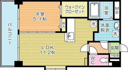 ＭＥＤＩＡ　ＰＡＲＫ（メディアパーク） 701号室 間取り