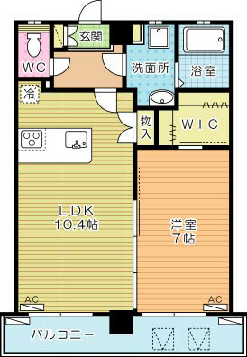 ハーヌルＮａｋａｉ 502号室 間取り