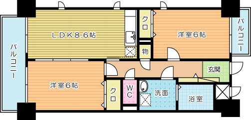雅ビル  407号室 間取り