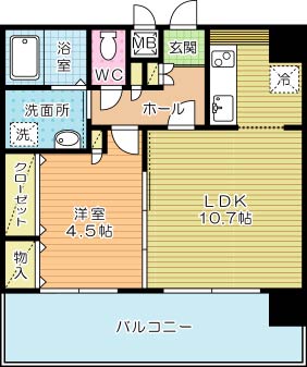 フェリシエ三萩野 間取り図