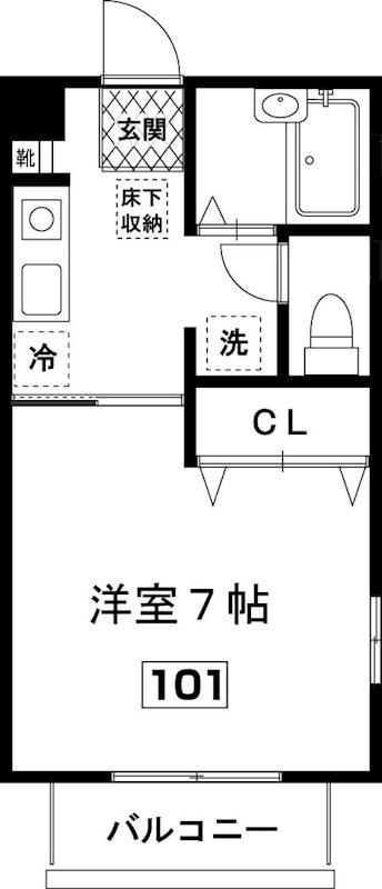 ラパトリア 101号室 間取り