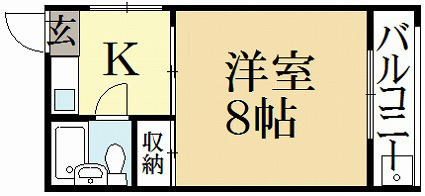 コスモハイツ北白川 間取り