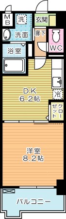 EVER GREEN O（エヴァーグリーンＯ） 606号室 間取り