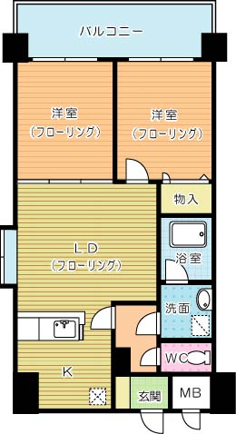 第２５エルザビル 607号室 間取り