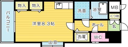 ギャラン小文字 406号室 間取り