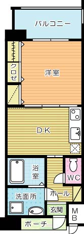アースコートＹ’ｓシティ香春口  502号室 間取り