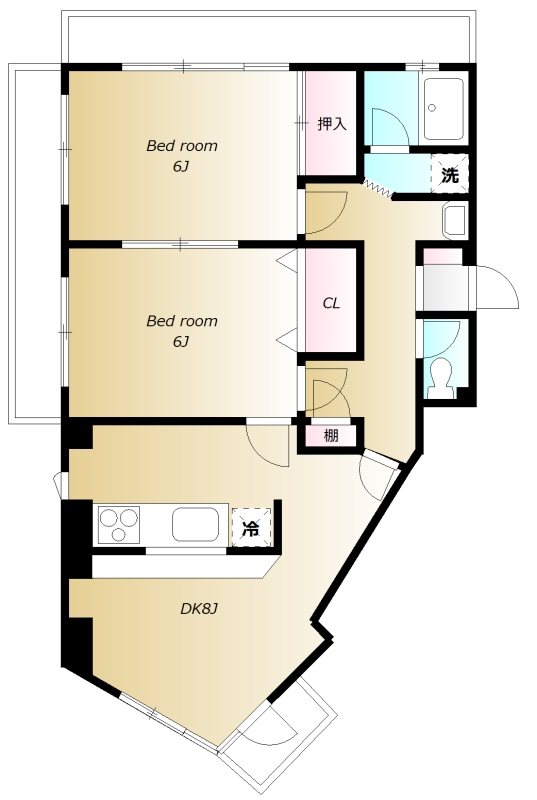 MAISON TSUTSUI 402号室 間取り