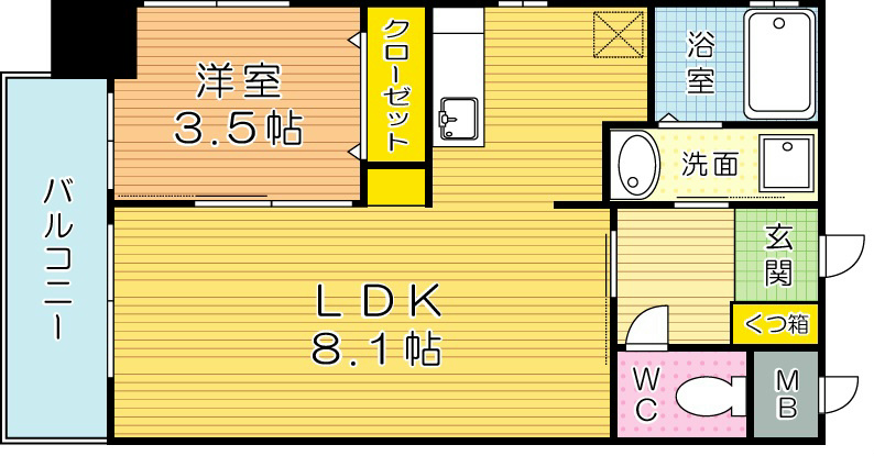 salice柳町（サリチェ柳町）  605号室 間取り