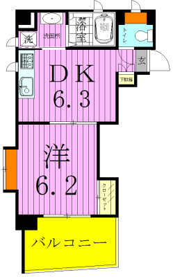 MERIDIAN ANNEX 301号室 間取り