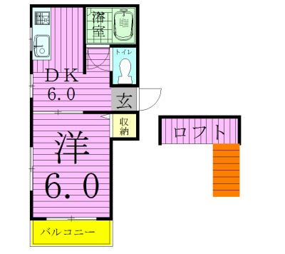 ジュネパレス松戸第95 201号室 間取り
