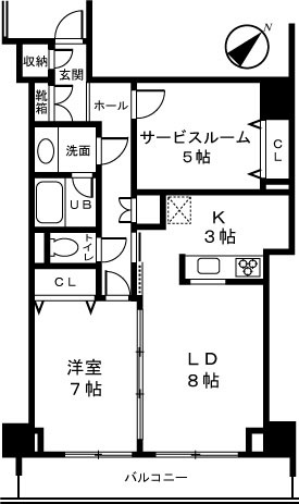 ベイサイドハウス 702号室 間取り