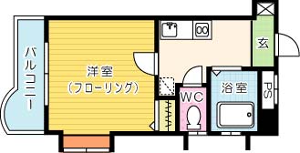 第７泰平ビル 617号室 間取り