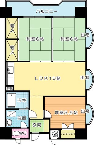 第３泰平ビル 409号室 間取り