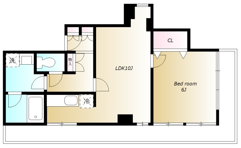 スクエア日本橋 706号室 間取り