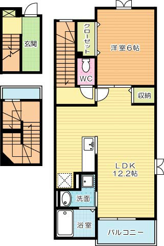 クロスウイングⅠ  301号室 間取り