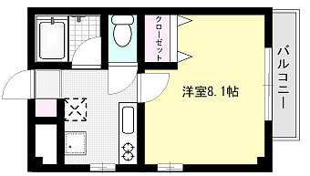 クルトゥラドーモ英萌Ⅱ X05~X08号室 間取り
