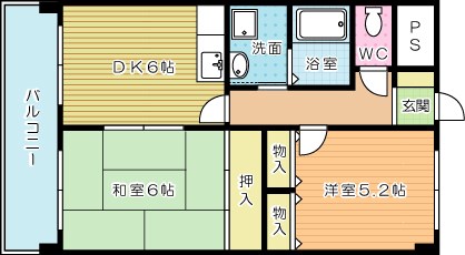ブウルヴァール足原 406号室 間取り