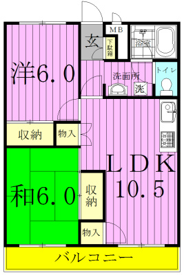 松丸コーポラス 103号室 間取り