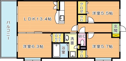 CLAIRひびきの一番館（クレールひびきの一番館） 間取り