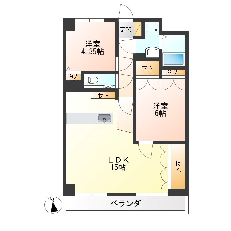 STパールハイツ 604号室 間取り