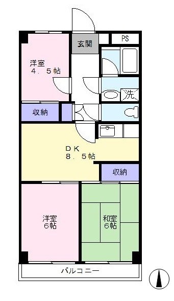 203号室 間取り