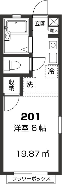 ラベンダーハイツ 201号室 間取り