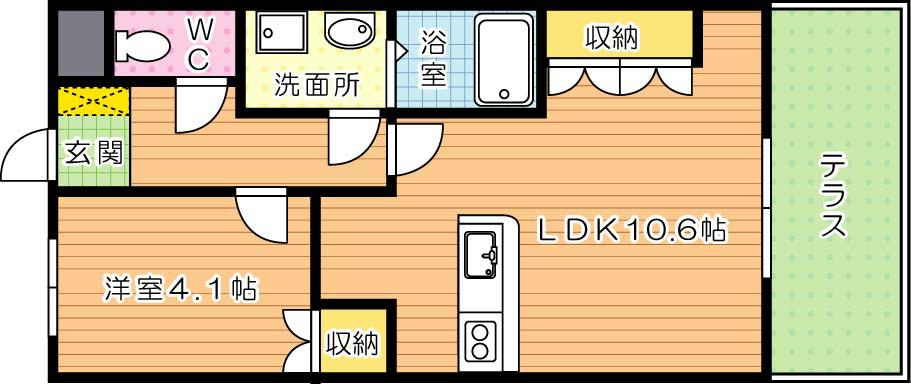 フレンドハート  105号室 間取り