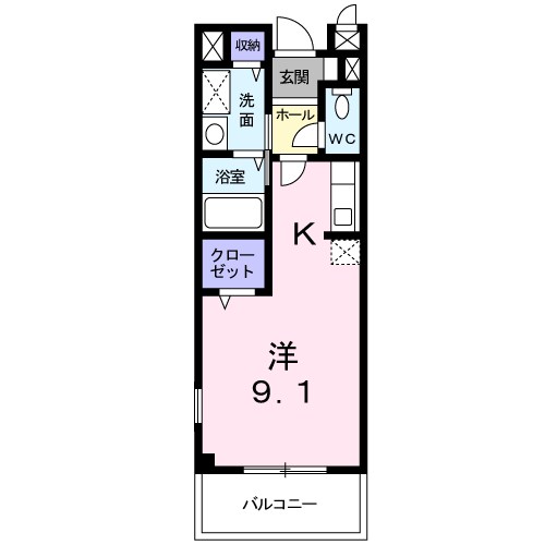 プロスパ 203号室 間取り
