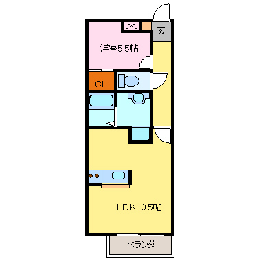 ブルーローズガーデン A206号室 間取り
