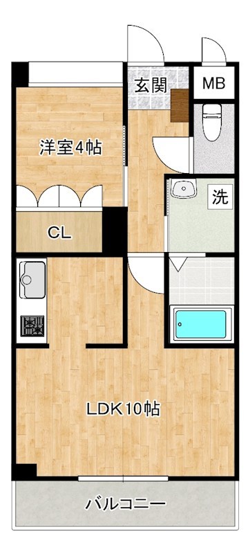 フローライトガーデン 102号室 間取り