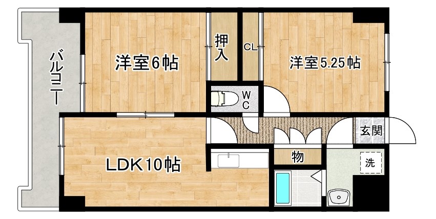 ヴァルト片野駅前 間取り図