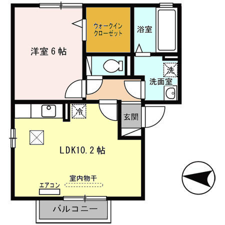 第６ウエスタンハイツ   間取り