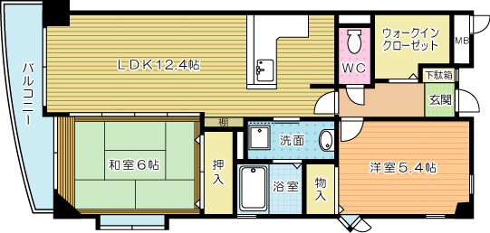 ミラベル嵐が丘 602号室 間取り