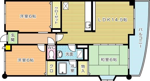 ミラベル嵐が丘 301号室 北九州市小倉南区徳力[マンション 3階