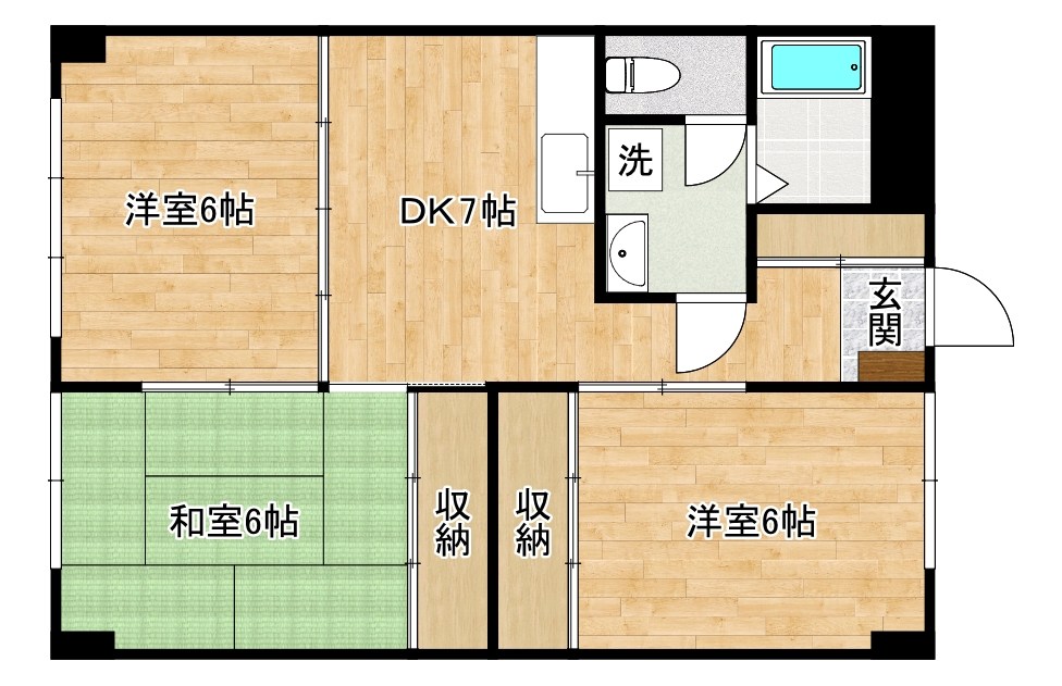 サンクチュアリ  405号室 間取り