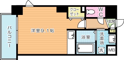 ベルガ南小倉 403号室 間取り