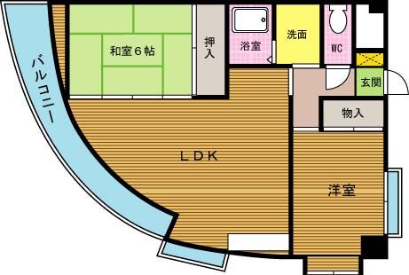 ライフハウス城野駅東 201号室 間取り