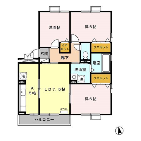 グランディールMOMOSE　B 間取り