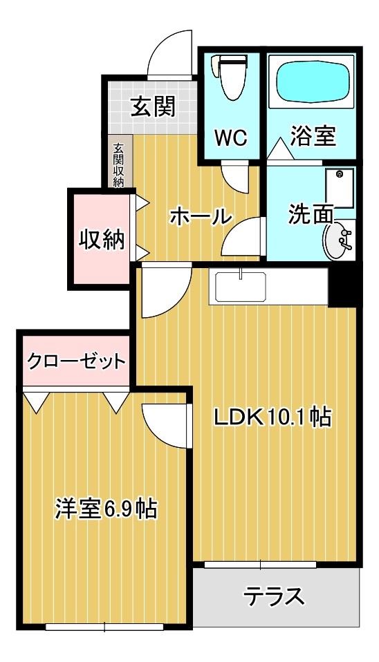 リバーヒルズＮＫ  101号室 間取り