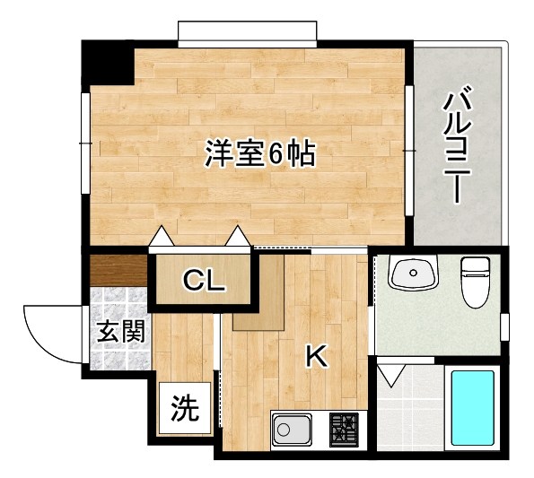 旦過タカヤコーポレーションビル  804号室 間取り