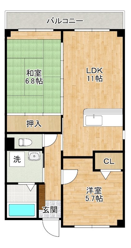 志井ガーデンヒルズ  203号室 間取り
