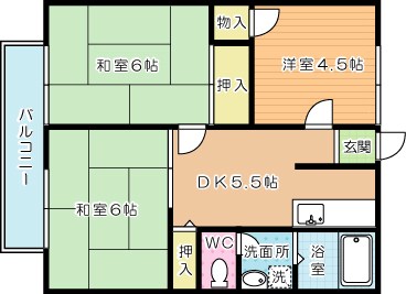 コーポラス栄 205号室 間取り