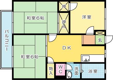 コーポラス栄 205号室 間取り