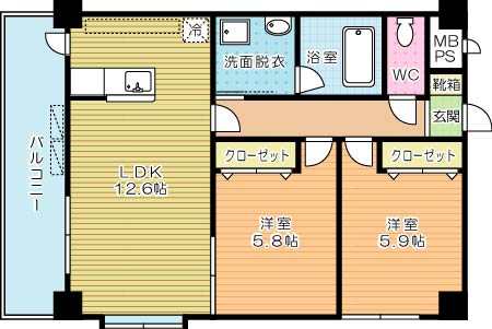 Ａｍａｚｉｎｇ Ｈｅａｒｔ（アメージングハート） 203号室 間取り