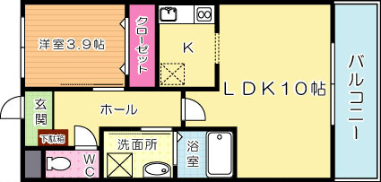 ＫＳ　ＨＩＬＬＳ 203号室 間取り