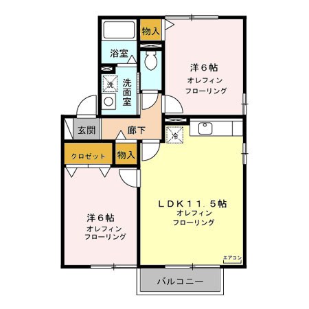 クラテールN　B棟 間取り